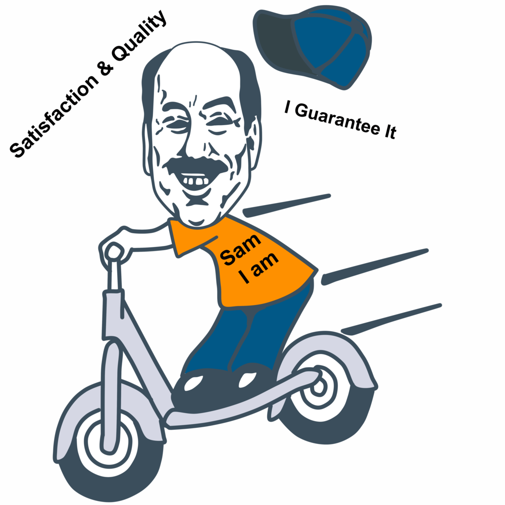 San Diego Scooter Sam Clipart (1000x1000), Png Download