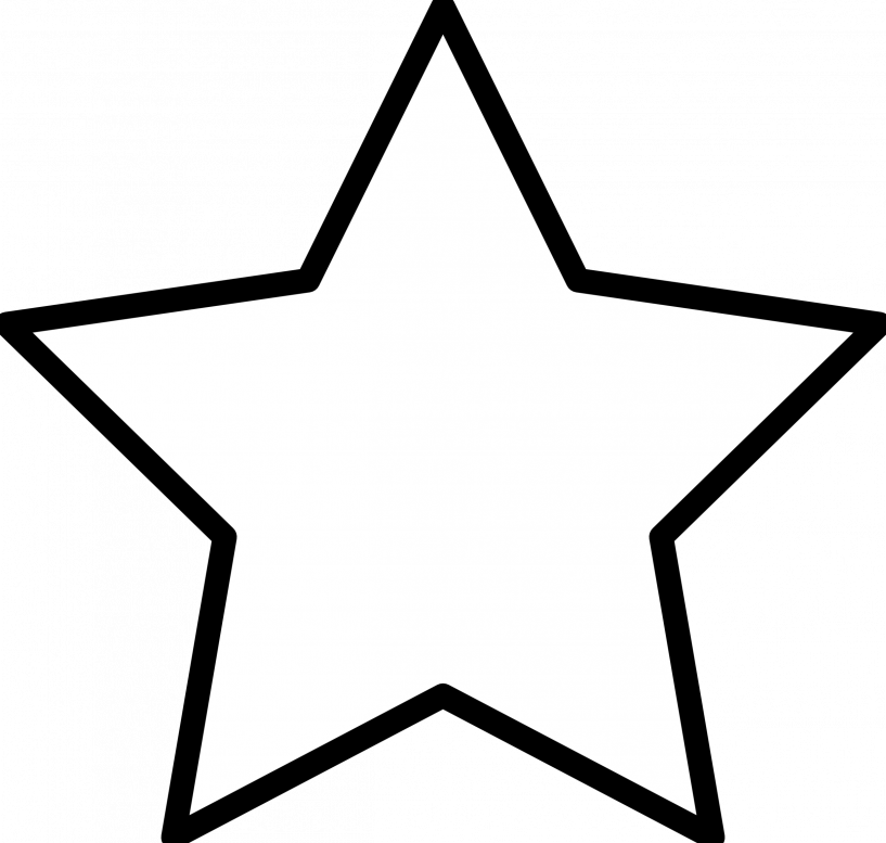 Black And White Shooting Star Png Download - Star Clipart Transparent Png (817x777), Png Download