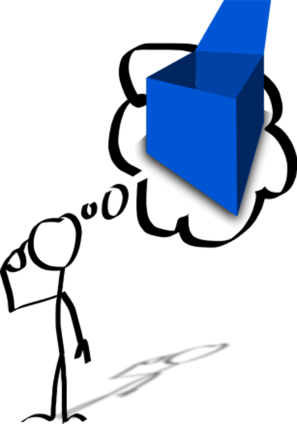 Man Thinking Box Empty - Thinking Clip Art - Png Download (600x856), Png Download