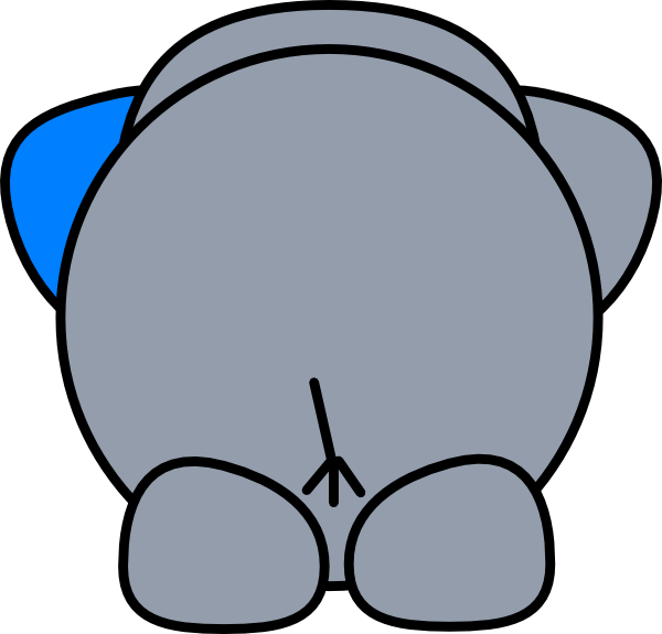 Elephant Clip Art At - Cartoon Elephant - Png Download (600x575), Png Download
