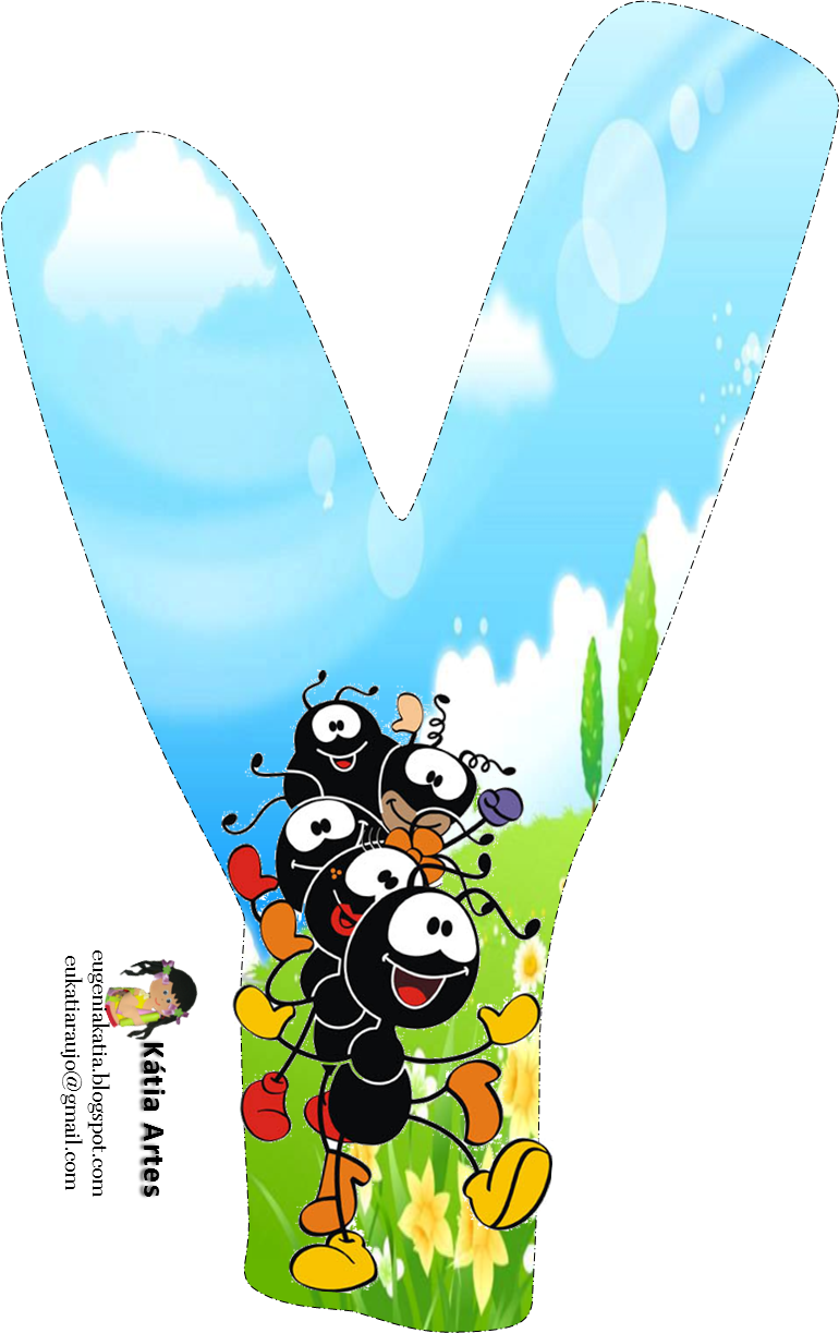 Houses Clipart Ants - Alfabeto Con Hormigas - Png Download (770x1223), Png Download