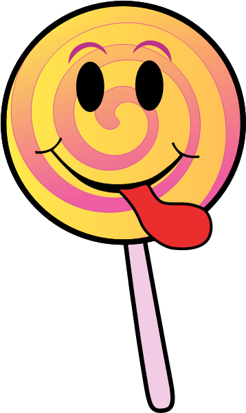Candy Clip Art - Cartoon Lollipop - Png Download (476x800), Png Download