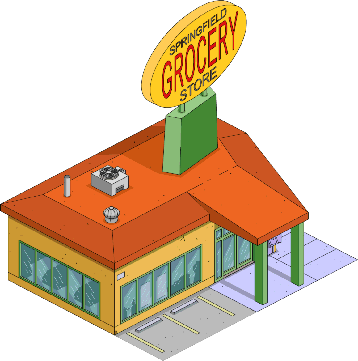 Springfield Grocery Store - Store Clipart Transparent - Png Download (1159x1168), Png Download