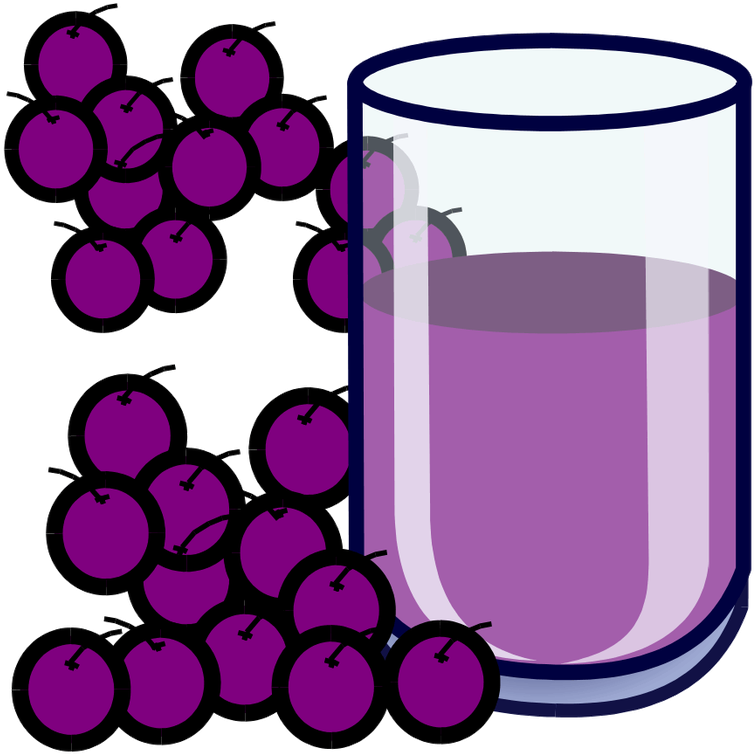 Drink Clipart Squash - Grape Juice Transparent Background - Png Download (800x800), Png Download