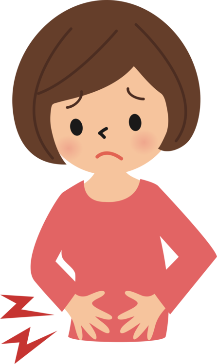 Abdominal Pain Abdomen Stomach Back Pain Symptom - Abdominal Pain Clipart Girl - Png Download (446x750), Png Download