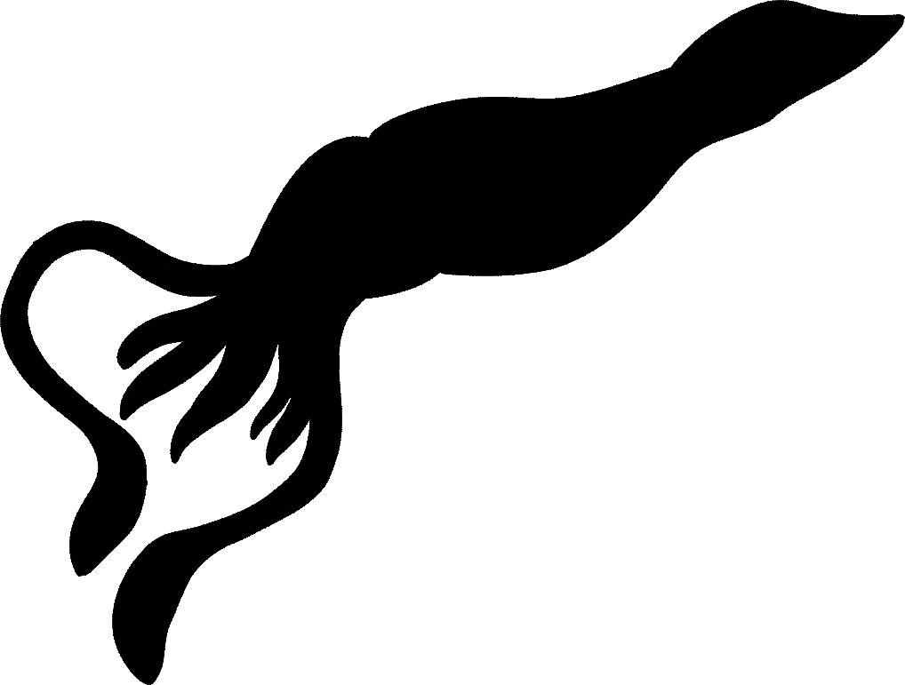 Squid Clipart - Squid Silhouette Clipart - Png Download (1018x771), Png Download