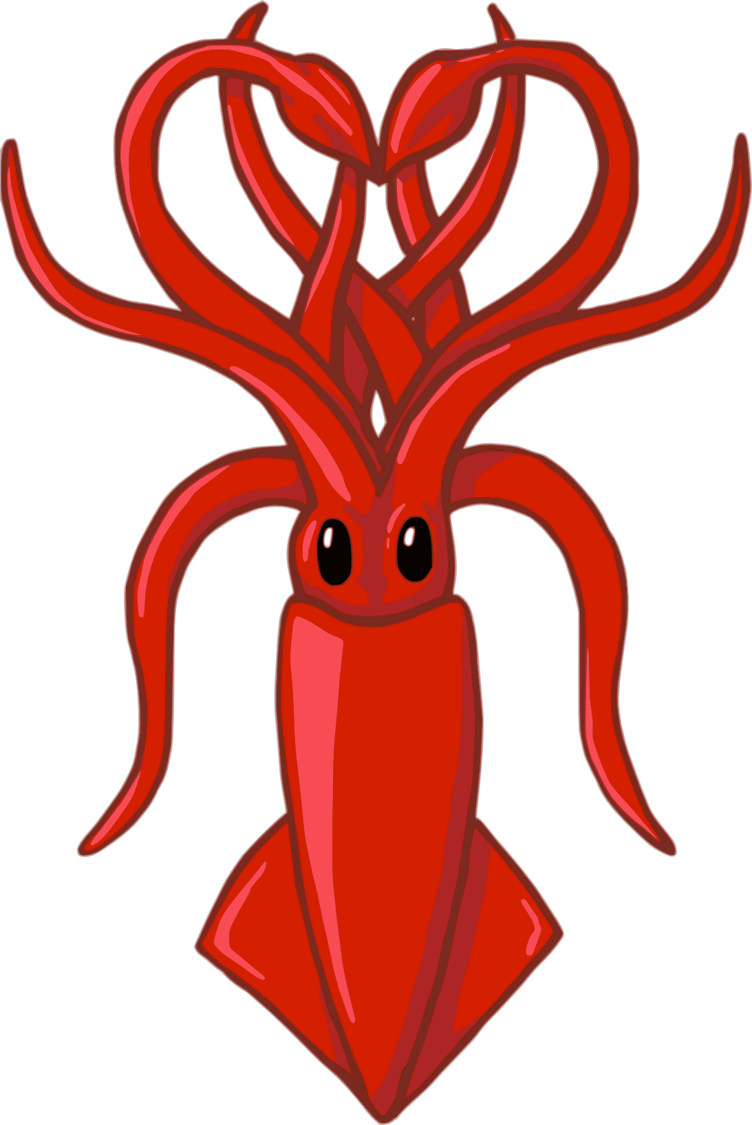 Vector Illustration - Squid Png Clipart (1093x1636), Png Download