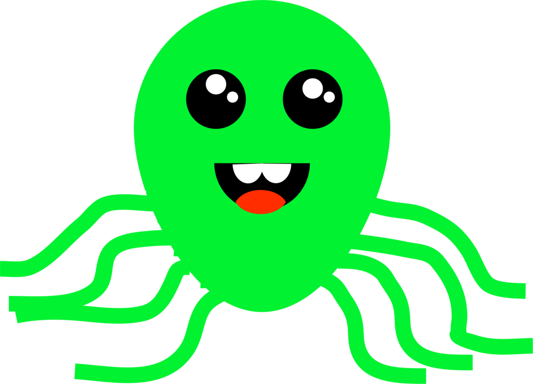 Octopus Cephalopod Squid Cartoon Taningia Danae - Cephalopod Clipart (1039x750), Png Download