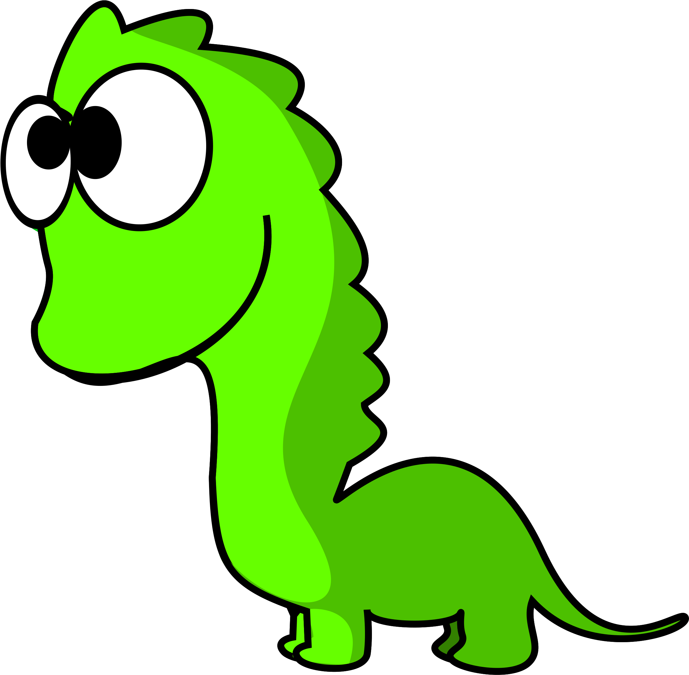 Big Image - Cartoon Dinosaur No Background Clipart (2400x2350), Png Download