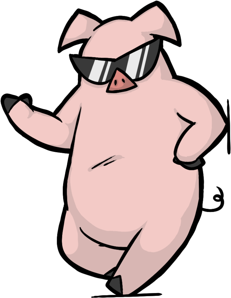 Clip Art Freeuse Cartoons Clip Cool - White Cool Pig Ceramic Coffee Tea Cup 11oz Unisex Printed - Png Download (790x1010), Png Download