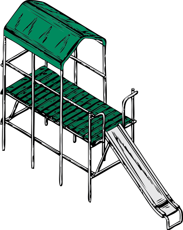 Swing Set Clip Art Download - Playground Clip Art - Png Download (634x800), Png Download