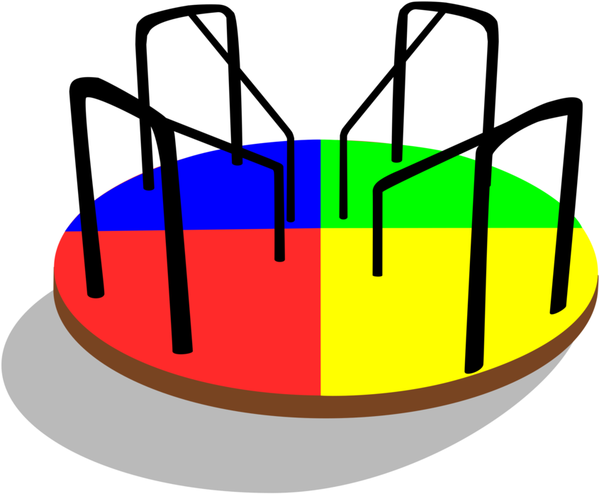 Swing Clipart Roundabout - Roundabout Clipart - Png Download (800x629), Png Download