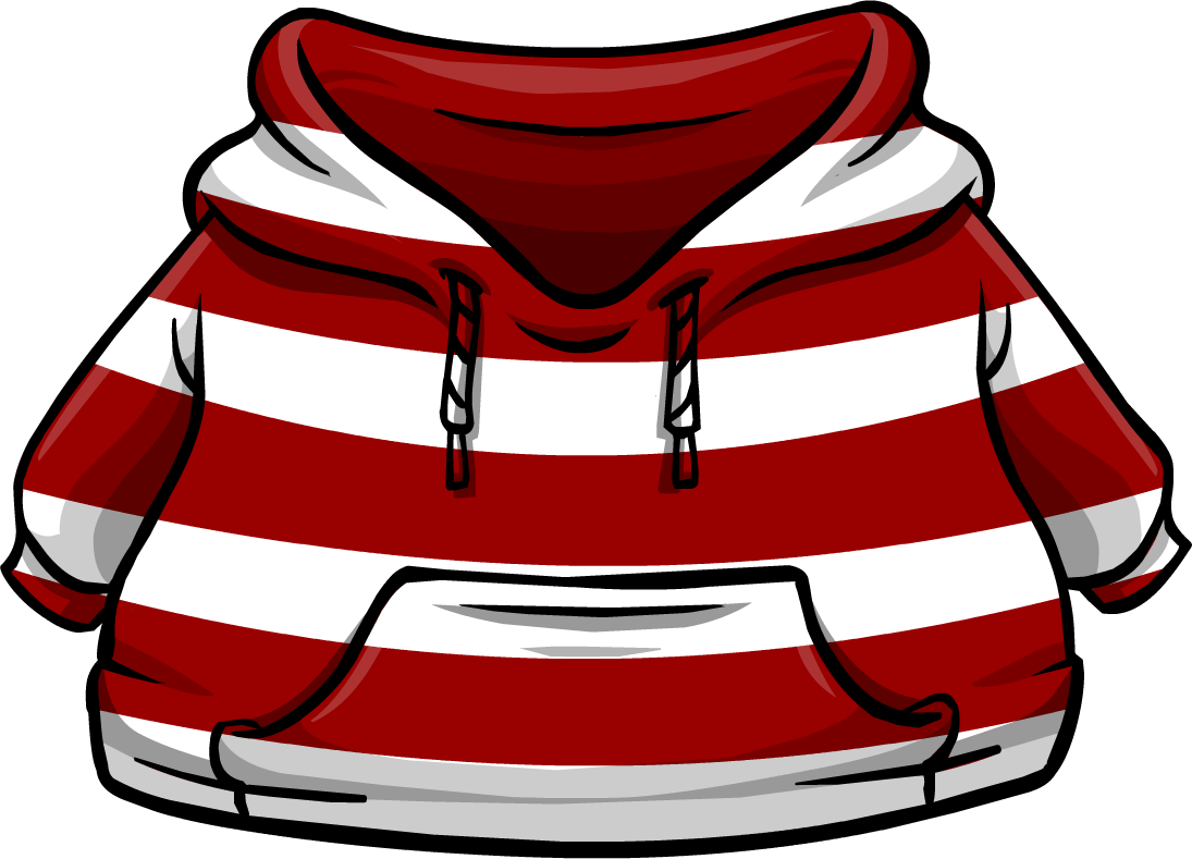 Club Penguin Red Custom Hoodie Clipart (1095x789), Png Download