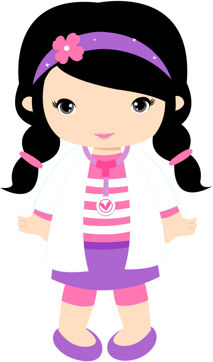 Girl Clipart, Anime Dolls, Doctors, Tiaras, Cardmaking, - Desenho De Boneca Medica Png Transparent Png (900x1288), Png Download
