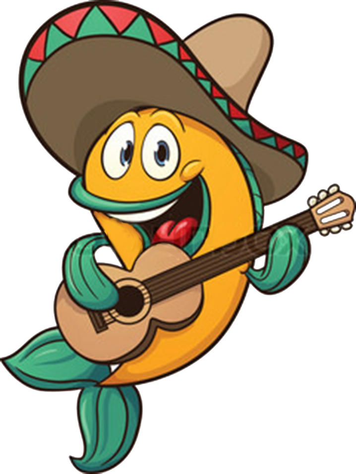 Spanish Clipart Fish Taco - Mariachi Fish - Png Download (718x957), Png Download
