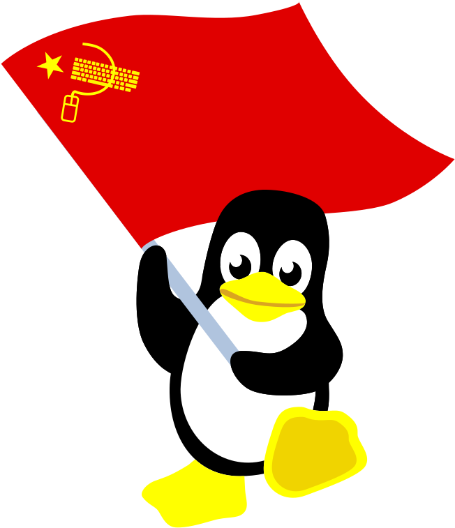 Hacker Clipart Free For Download - Commie Tux - Png Download (689x800), Png Download