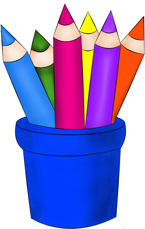 School Clipart, School Pictures, Classroom Themes, - Pencils And Crayons Clipart - Png Download (542x800), Png Download