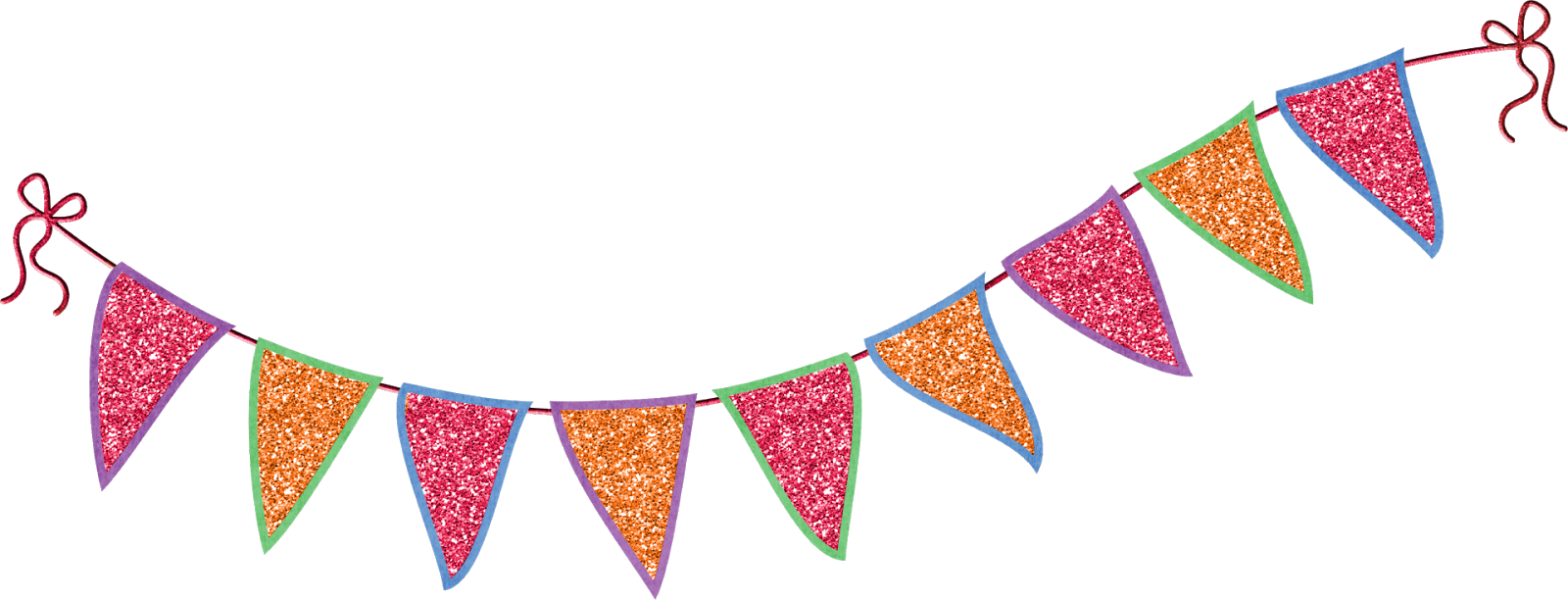 María José Argüeso - Colorful Pennant Banner Transparent Clipart (1600x612), Png Download