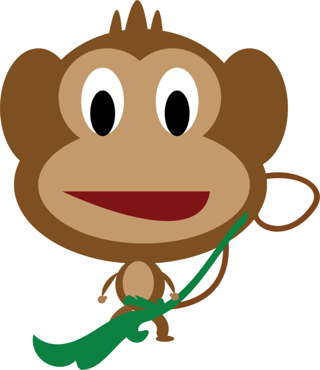 Ape Cartoon Baby Monkeys Mammal Cartoon Monkey Shower Curtain Clipart