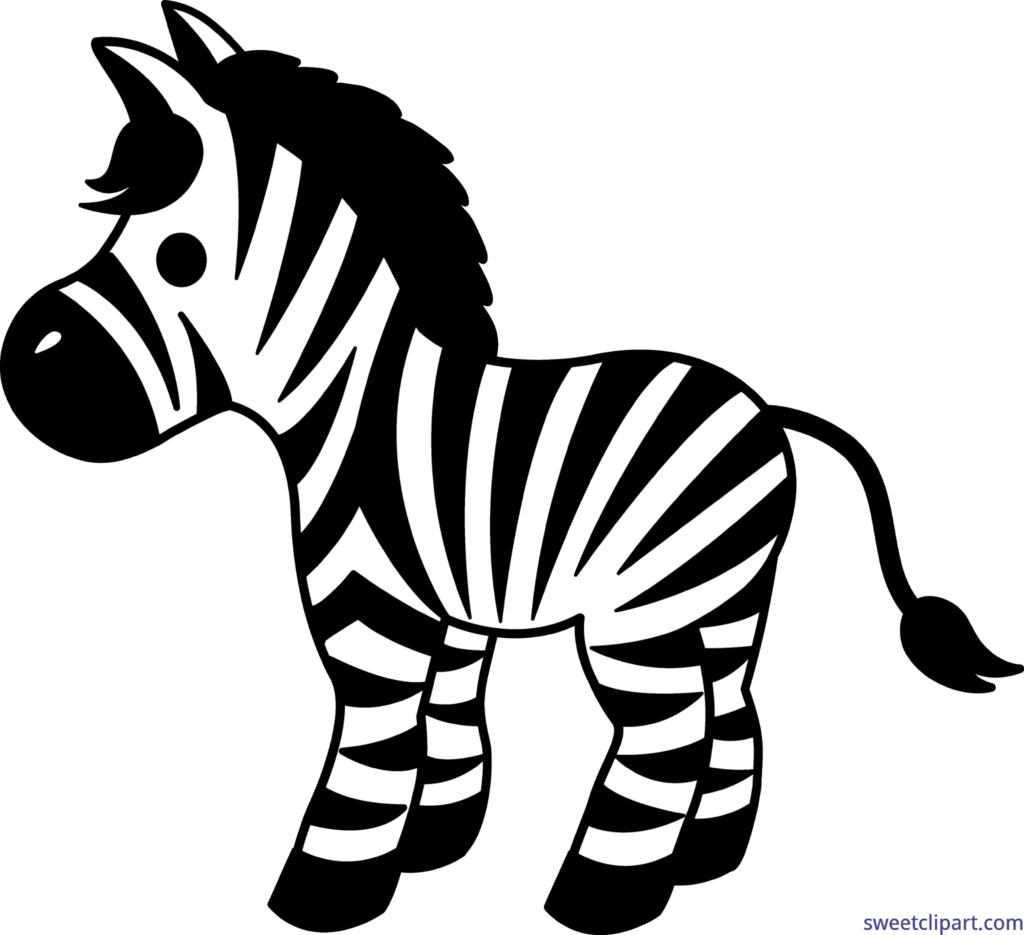 Cute Zebra Clip Art Clipart Snowman - Clip Art Zebra - Png Download (1024x935), Png Download