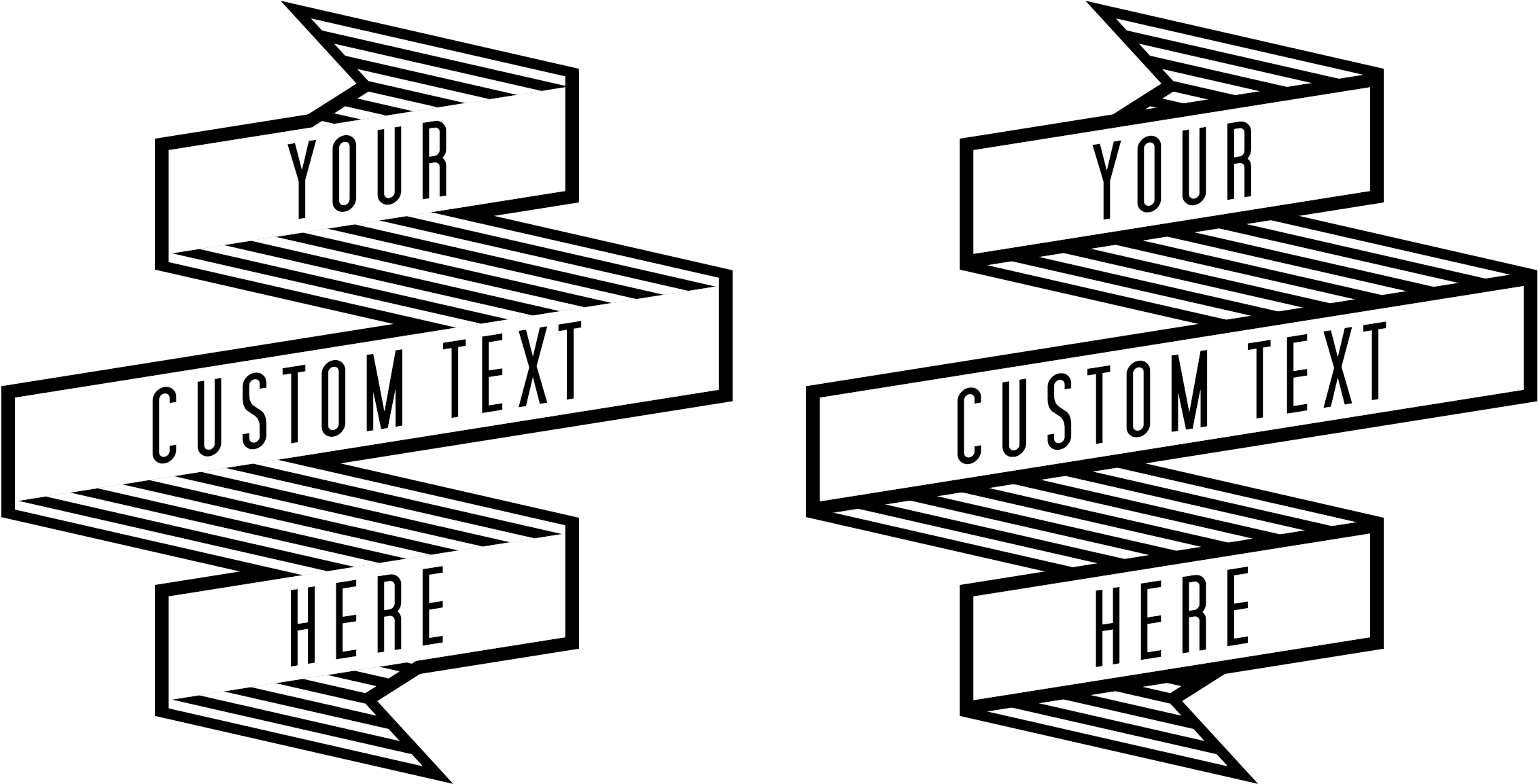 Clipart - Banner Png Black And White Transparent Png (2400x1197), Png Download