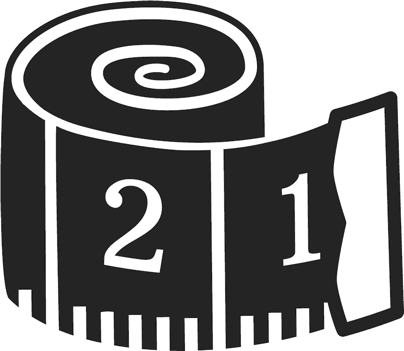 Tape Measure Rubber Stamp - Sewing Tape Measure Clipart - Png Download (800x800), Png Download