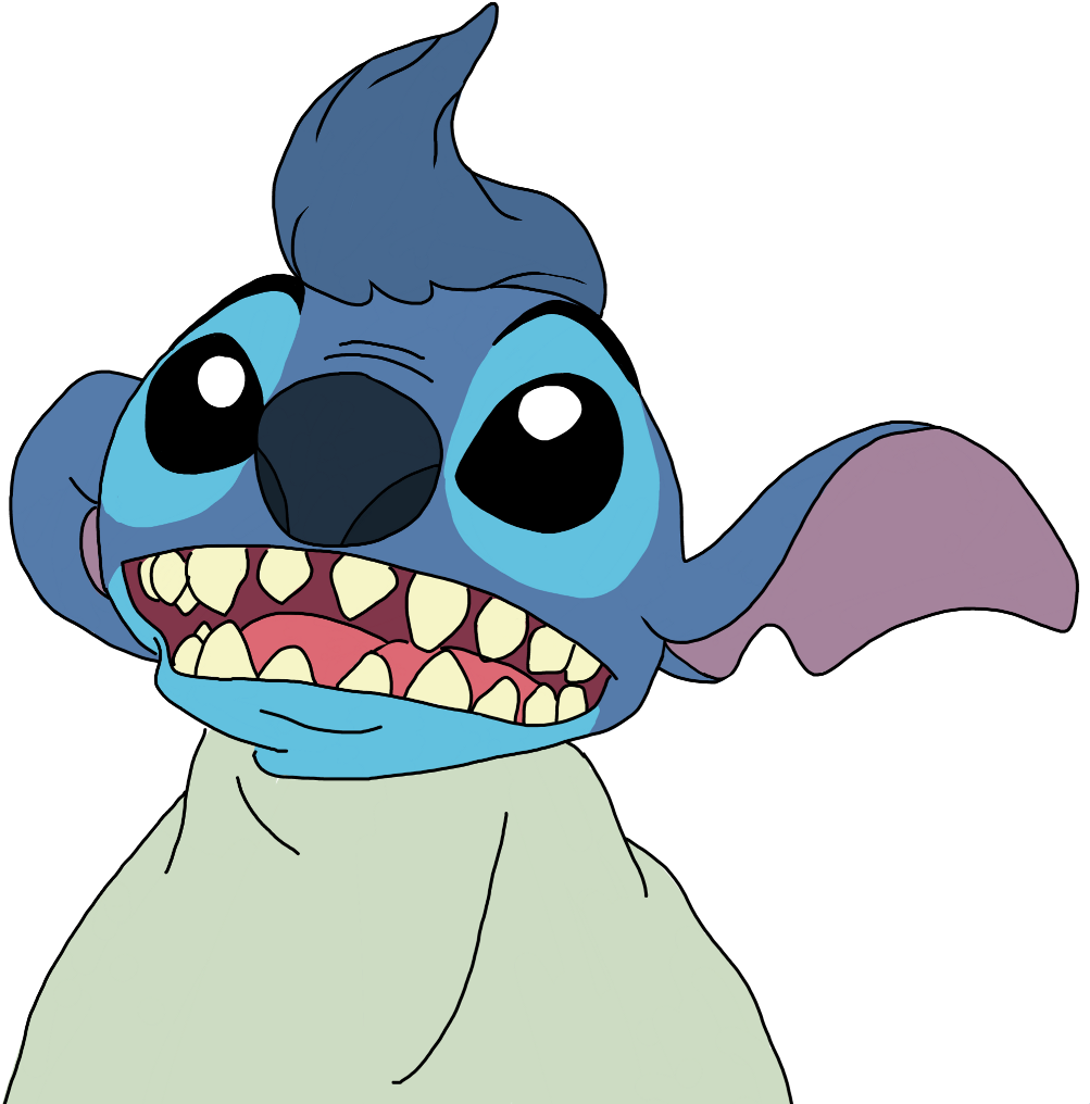 Stitch Liloandstitch Disney Cartoon Blue Alien Monster - Cartoon Clipart (1026x1024), Png Download