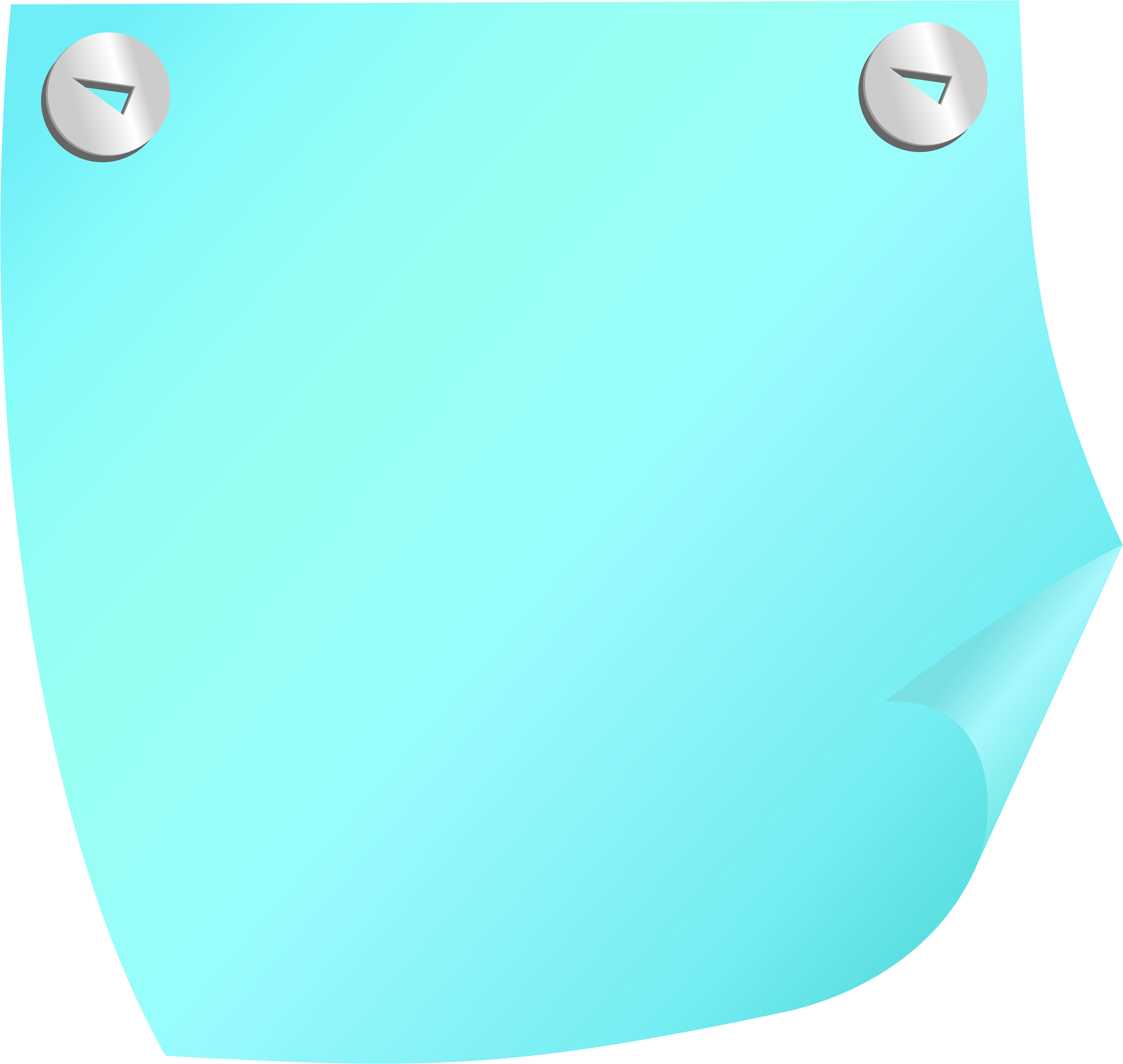 Sticky Note Blue Png Clip Art - Blue Sticky Note Clipart Transparent Png (6346x6000), Png Download