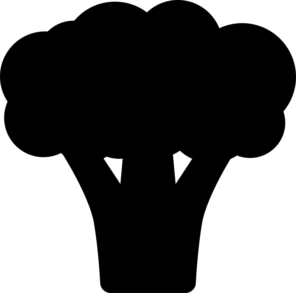 Picture Free Library Svg Png Icon Free - Broccoli Silhouette Clipart (980x970), Png Download
