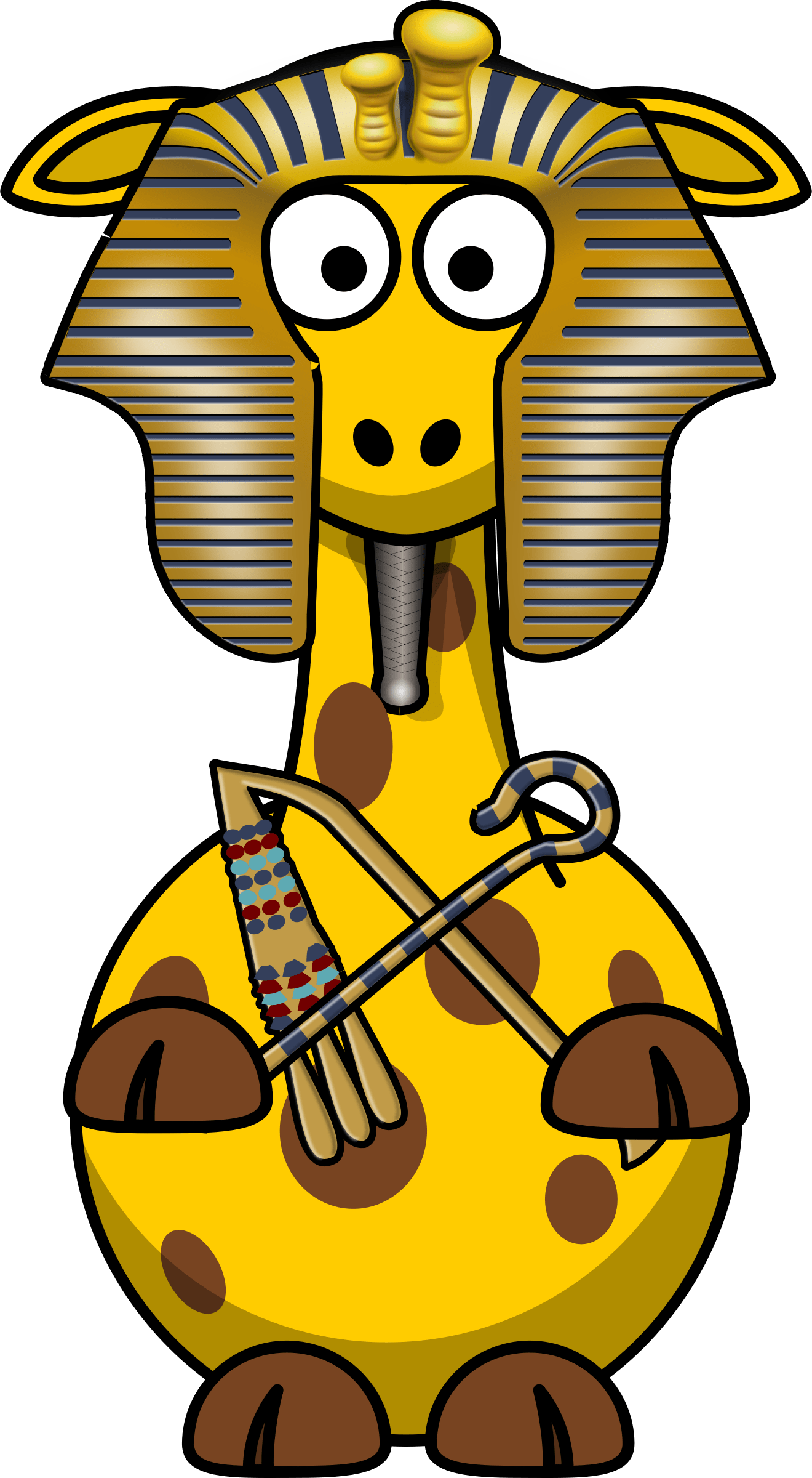 Egypt Clip Art - Egyptian Cartoon Giraffe - Png Download (600x1091), Png Download