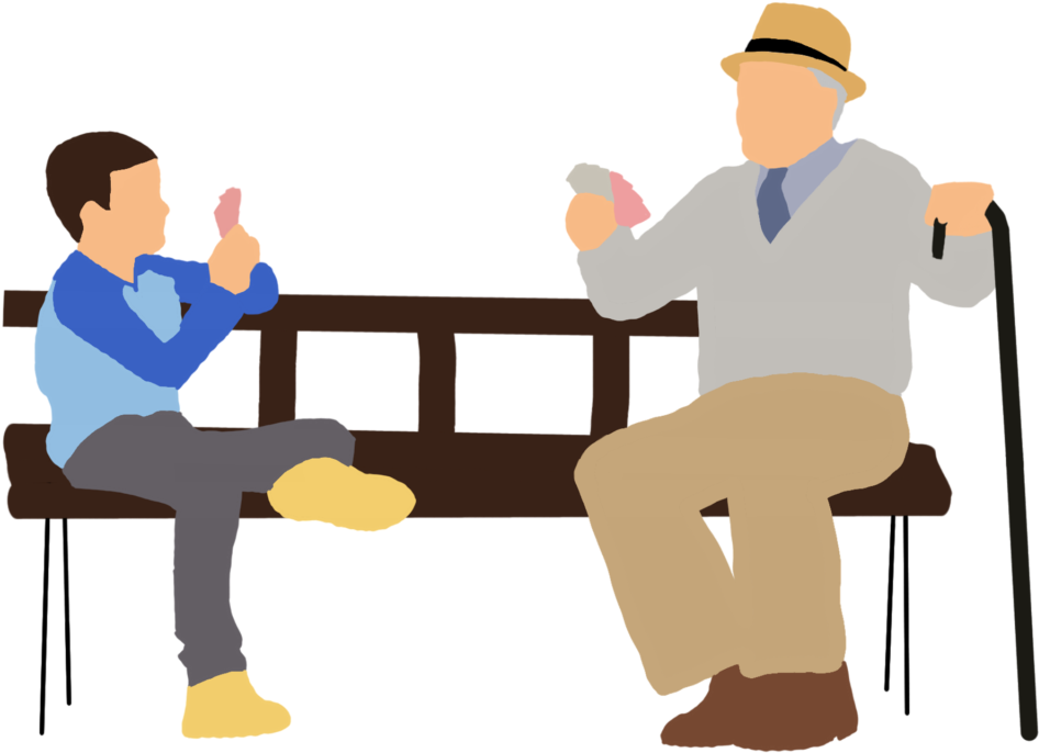 Clipart Teacher Storytelling - Abuelo Y Nieto Png Transparent Png (720x720), Png Download