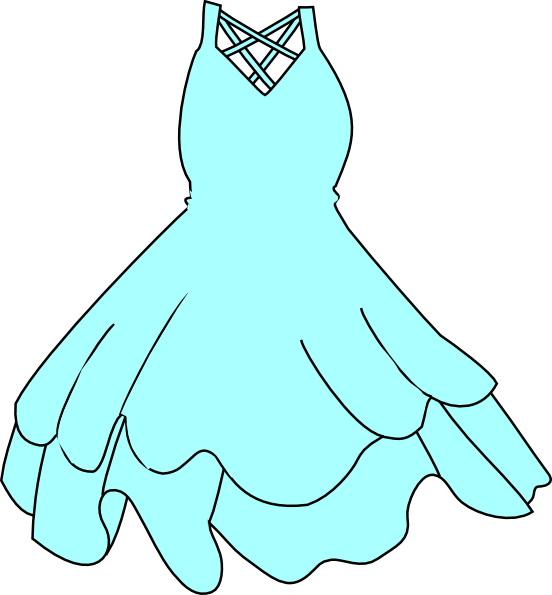 Dress Clip Art - Blue Dresses Clipart - Png Download (552x595), Png Download