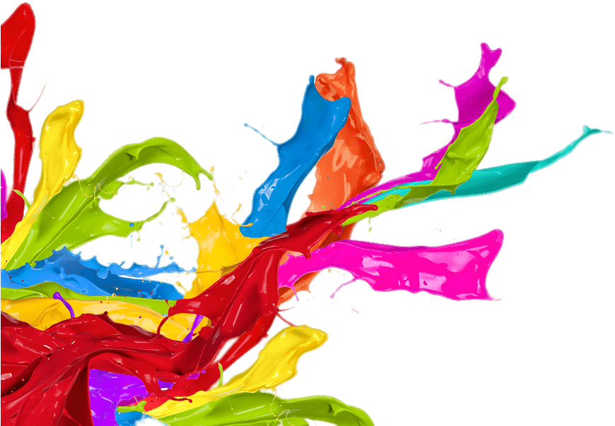 Paint Splatter Left Corner Footer - Change Your Life Today With The Secret Power Of Color Clipart (1000x827), Png Download