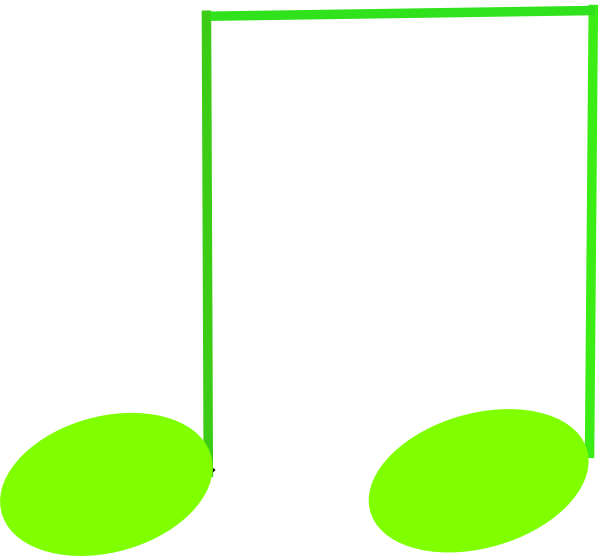 Neon Green Eighth Notes Clip Art - Clip Art - Png Download (600x556), Png Download