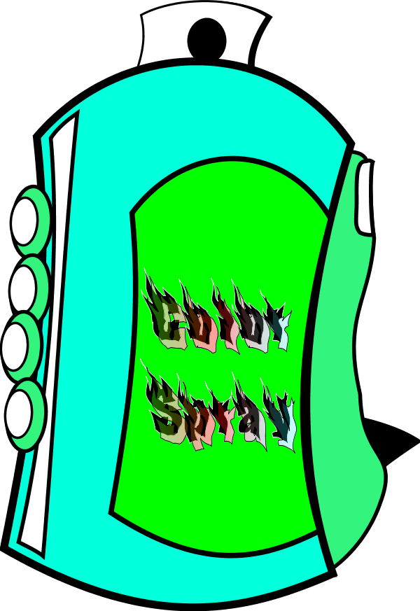 Cartoon Spray Can - Aerosol Spray Clipart (600x873), Png Download