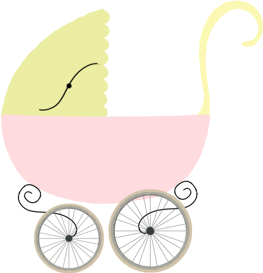 Retro Pram Image - Clip Art - Png Download (681x691), Png Download