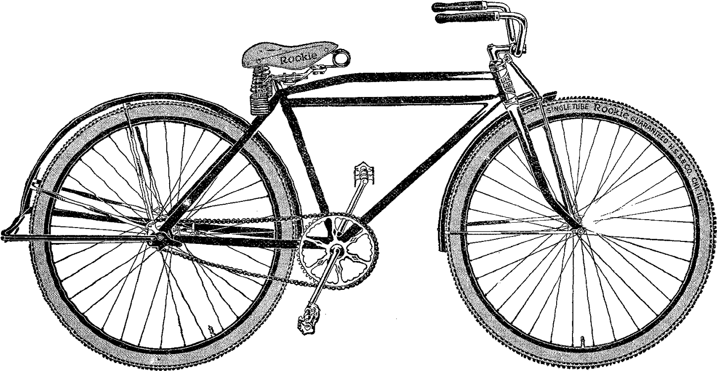 Free Bicycle Clip Art - Vintagebicycle Rectangle Car Magnet - Png Download (1600x928), Png Download