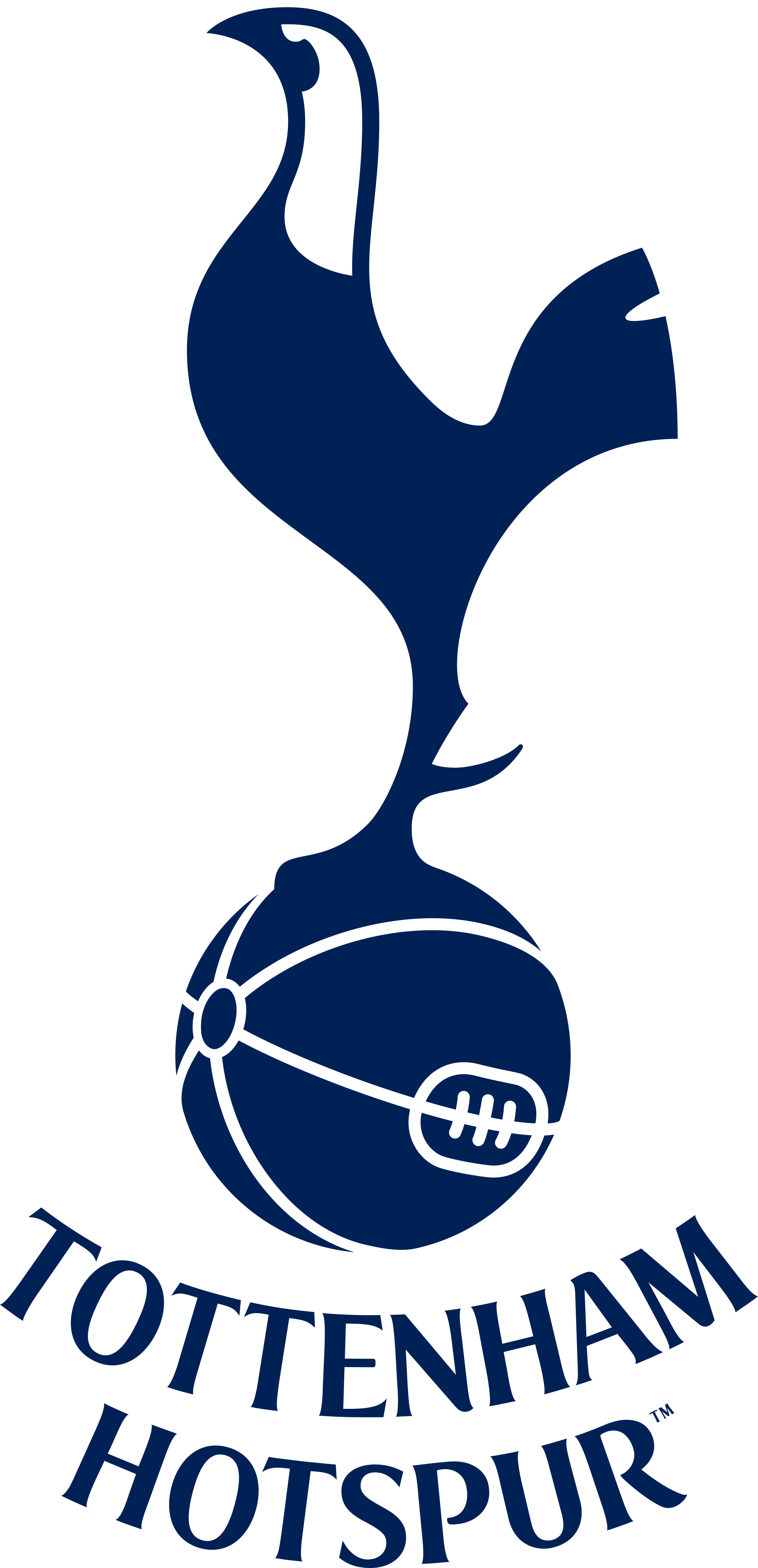 Tottenham Hotsper Logo - Tottenham Hotspur Logo Clipart (1000x1972), Png Download