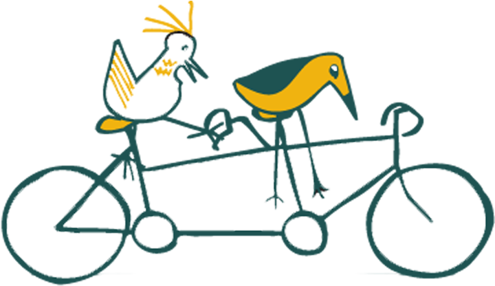 Tandem Clipart (800x440), Png Download