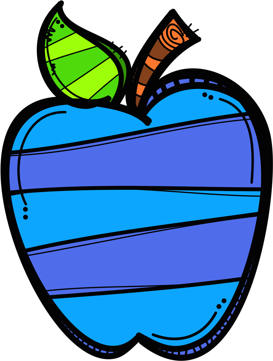 Science - Melonheadz Apple Clipart (1115x1394), Png Download