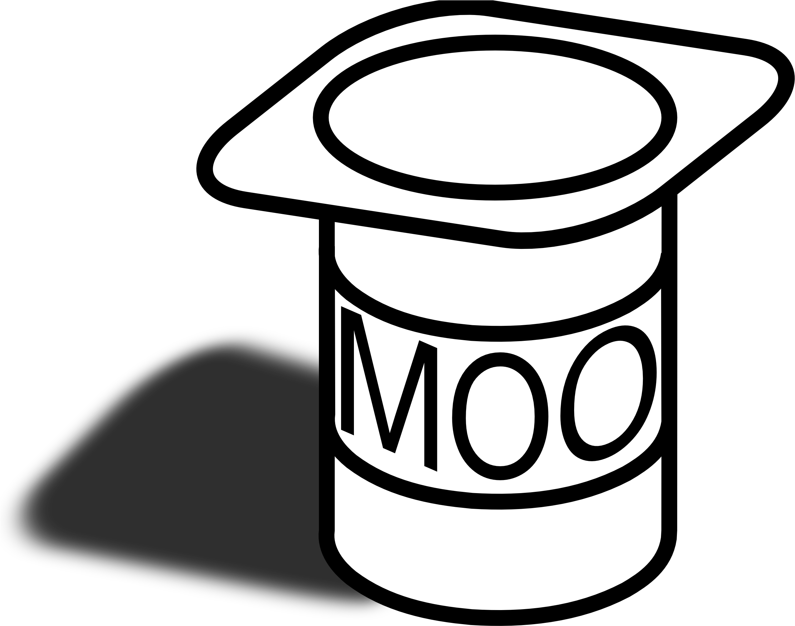 Yogurt Clipart Black White Line Art Coloring Book Colouring - Easy To Draw Yogurt - Png Download (1024x803), Png Download