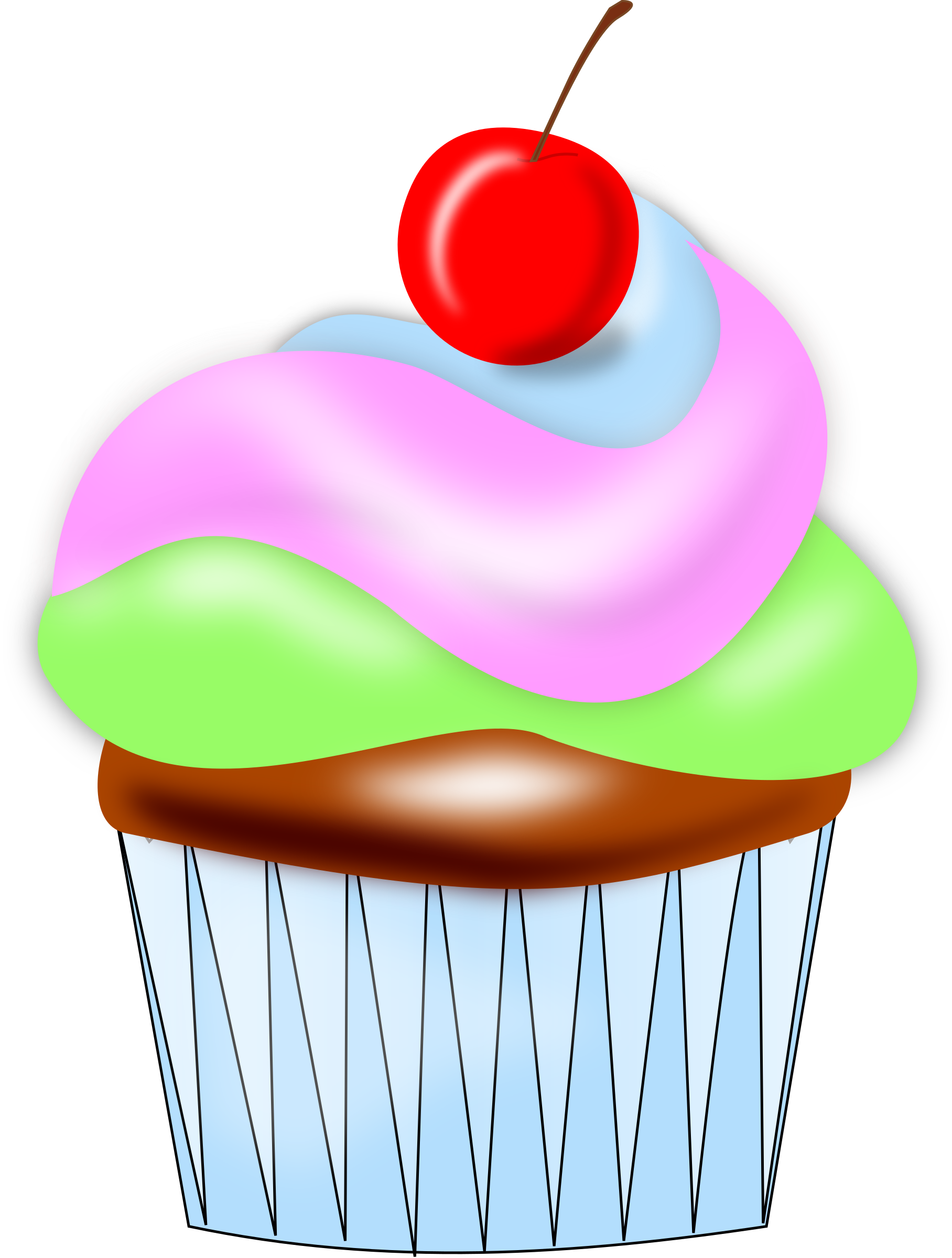 Big Image - Cupcake Clip Art - Png Download (1816x2400), Png Download