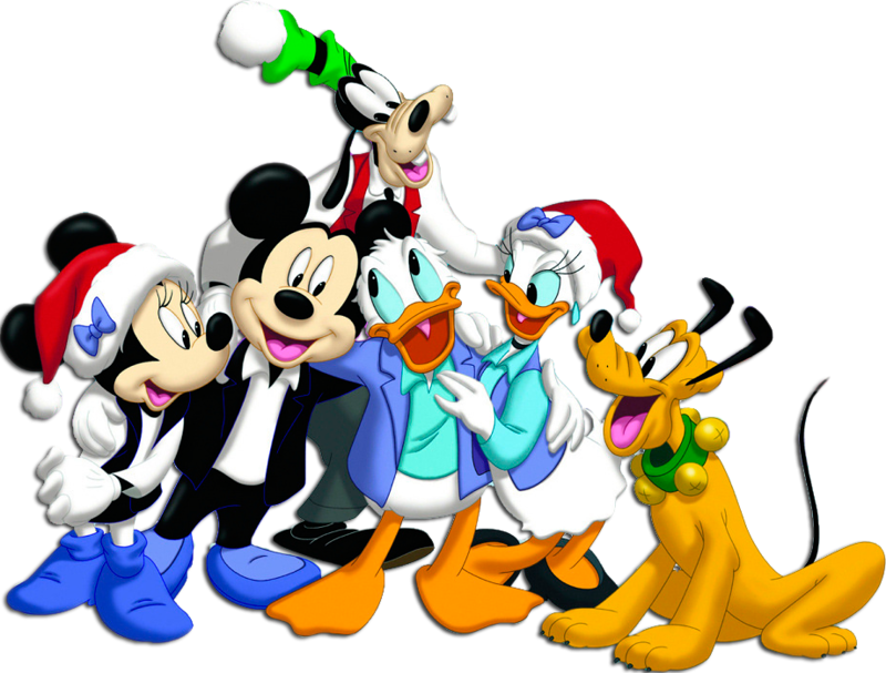Mickey Mouse Und Seine Freunde Feliz Cumpleaños, Fondo - Mickey Christmas Clipart (800x607), Png Download