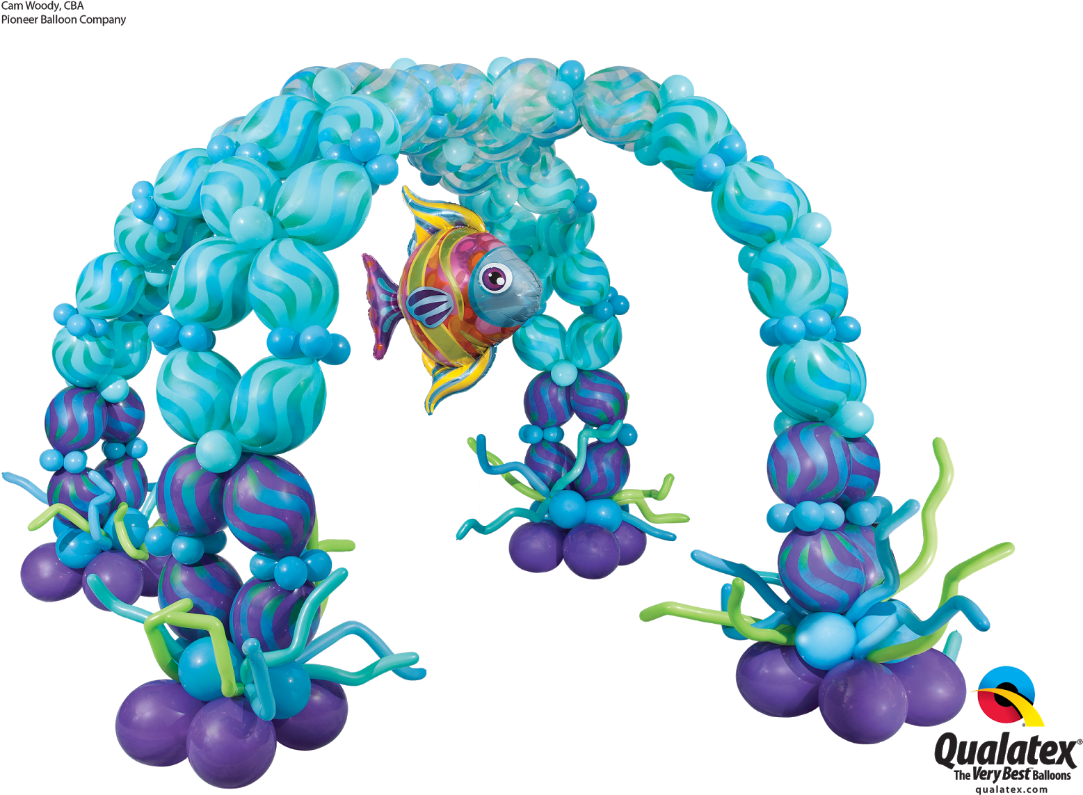 To Learn How To Make This Criss-cross Arch By Cam Woody, - 15cm Qualatex Latex Quicklink Blush 50 Count Clipart (1600x1200), Png Download