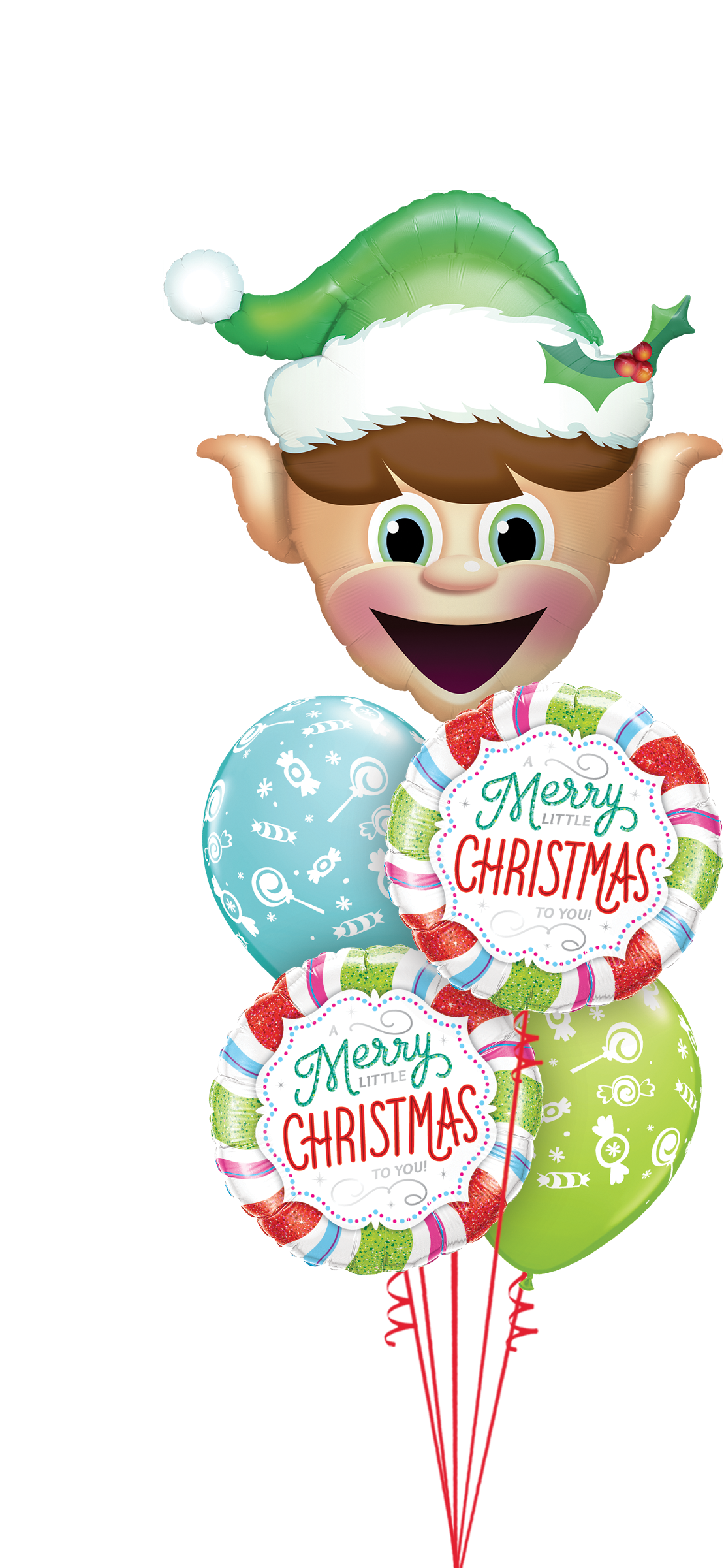 Christmas Balloons - Merry Little Christmas To You Balloon Clipart (1400x2400), Png Download