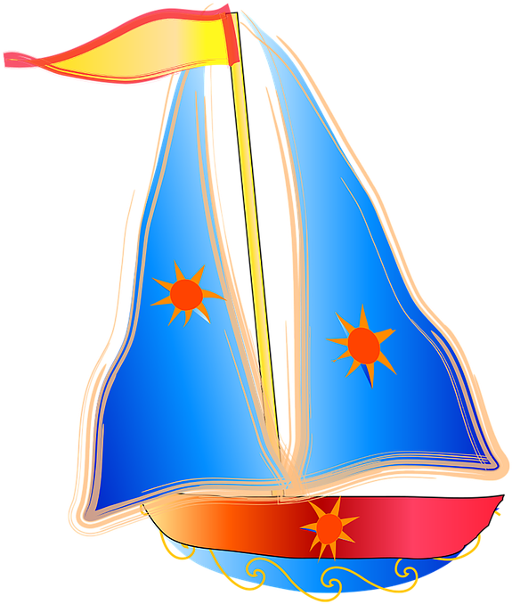 Barche A Vele Colorate Clipart (720x720), Png Download