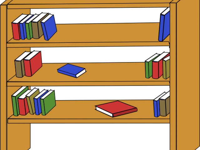 Library Clipart Books - Book Case Clip Art - Png Download (640x480), Png Download