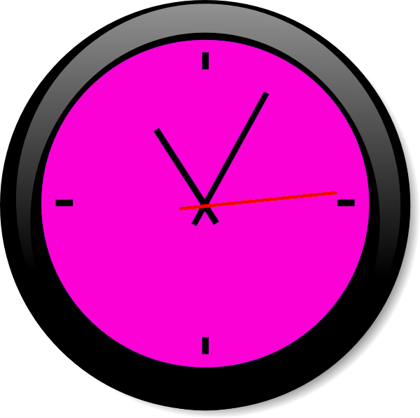 Clipart Clock Back Clip Art Clock Pink Png Download Full Size