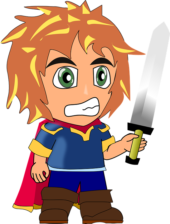 Viking Warrior Cliparts 15, Buy Clip Art - Cartoon Person With A Sword - Png Download (545x720), Png Download