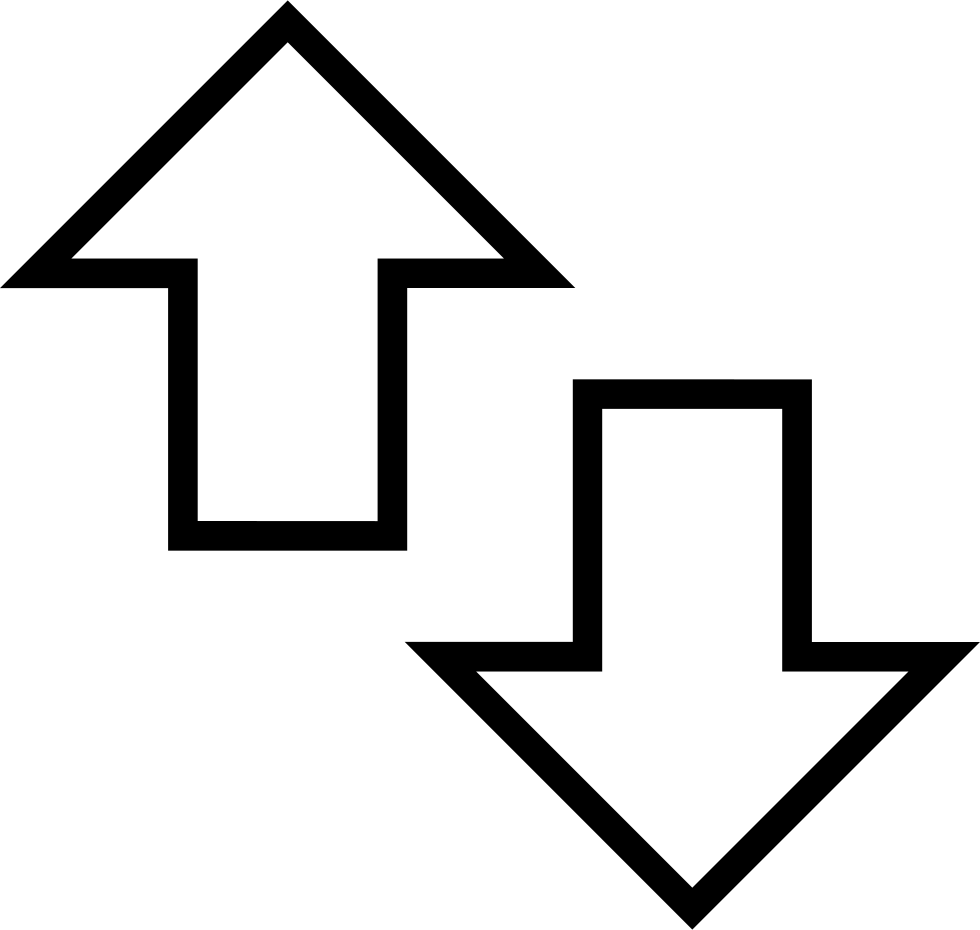 Up And Down Arrows Comments - Arrow Clipart (980x930), Png Download